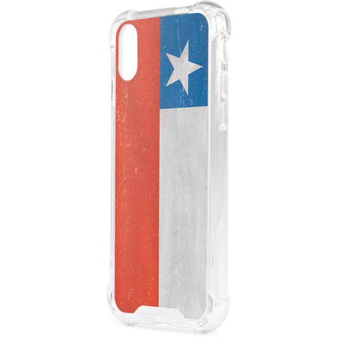 Chile Flag Distressed iPhone XS Clear Case